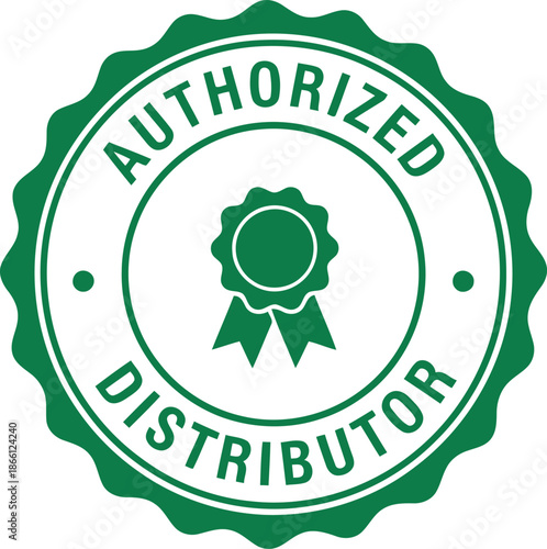 Certified Authorized Distributor Badge Vector