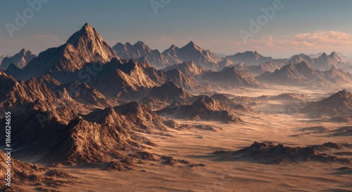 Desolate desert mountains