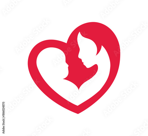 Mother and Child Heart Logo