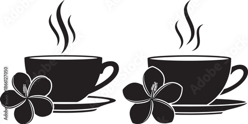 Coffee silhouette cup flower beverage aroma relax