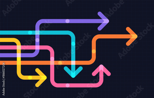 Abstract arrow direction. Business investment to success. financial data graph strategy. Technology background. High speed.