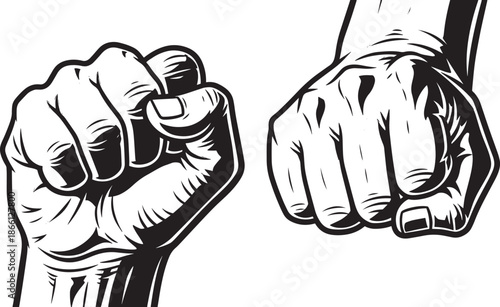 fist hands clenched illustration
