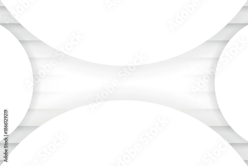 This minimalist design features curving white shapes that converge towards the center, creating a smooth, flowing effect.