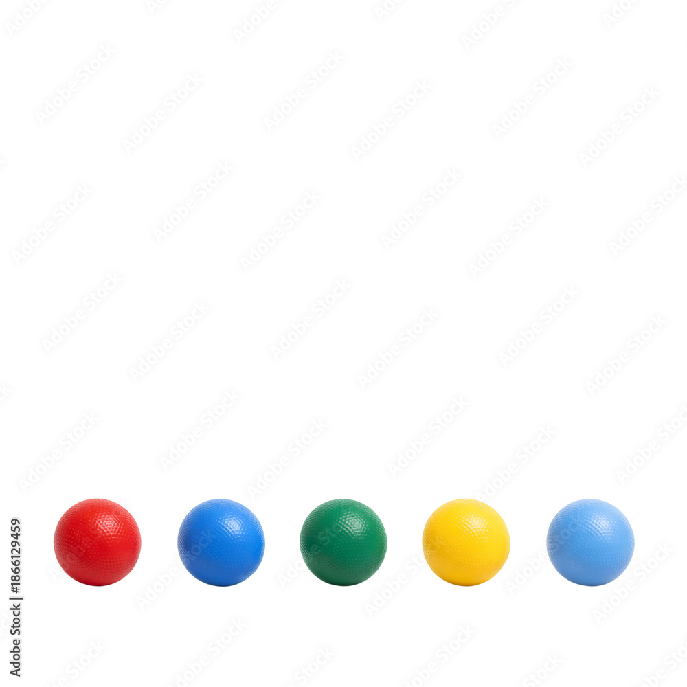 Obraz premium Colorful Croquet Balls on White Background