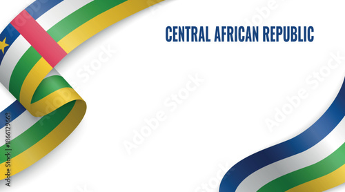 Central African Republic Flag Ribbon Celebration Banner Design