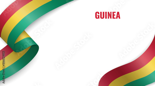 Guinea Flag Ribbon Celebration Banner Design