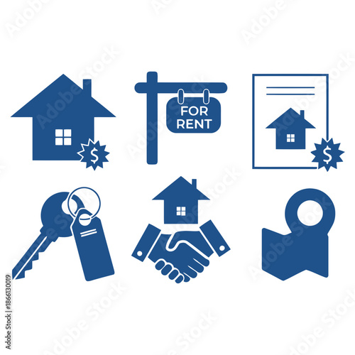 Real estate icons Vector
