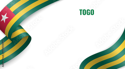 Togo Flag Ribbon Celebration Banner Design
