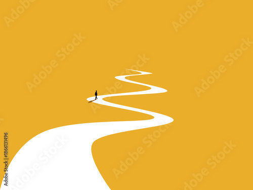 businessman has come halfway.