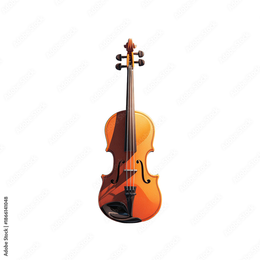 Fototapeta premium Violin on neutral background