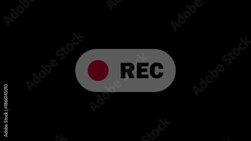 REC Recording Indicator Screen Interface Overlay Video Animation Loop