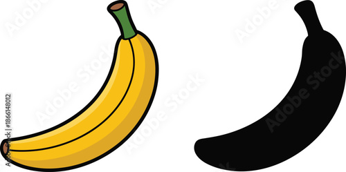 A fresh bunch of ripe yellow tropical bananas isolated on a white background makes a healthy organic snack and a sweet natural food object for a vegetarian diet