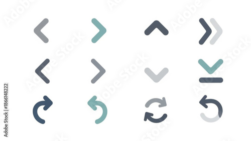 Soft Outline Navigation Arrow Icon Pack Vector for Clean UI and Mobile App Design