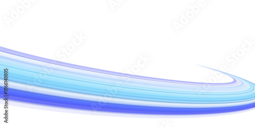 High speed IT technology concept, abstract stripes as data transfer on white background in png format. A colorful motion background of city light trails.