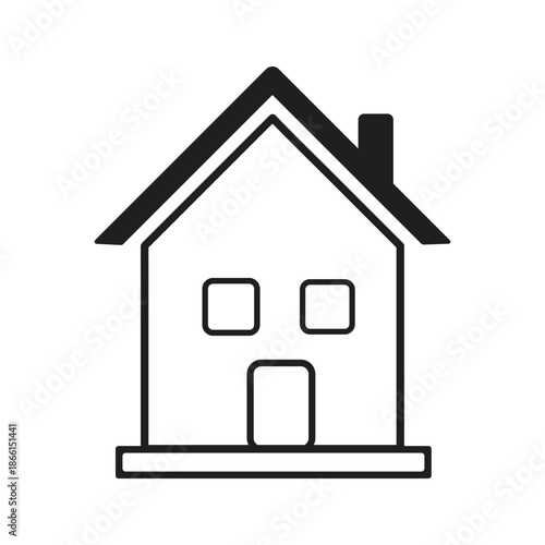 home icon for websites and apps. house symbol. Flat real estate sign. Main page pictogram in filled, thin line, outline and stroke style. Isolated illustration.
