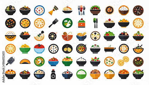 Modern Food Icon Vector Illustration in Flat Style