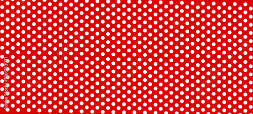 Vintage polka dots white and red pattern, colorful background - vector abstract background