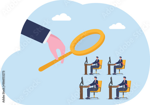 Illustrating of business activities and technology,