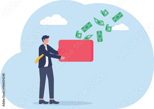 Illustrating of business activities and technology,