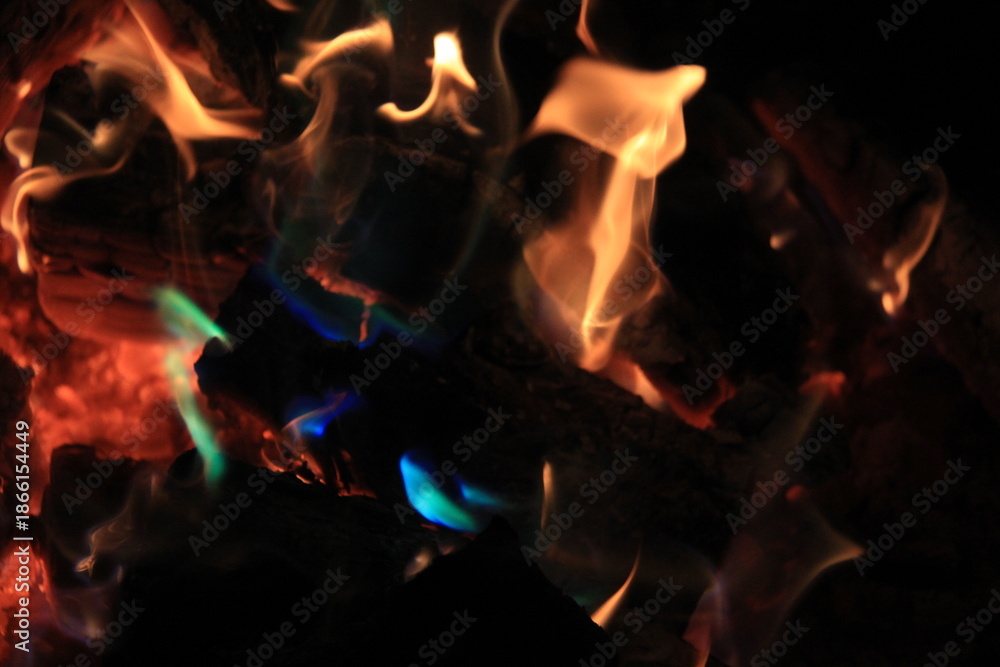 Fototapeta premium The Fire Glows in Blue