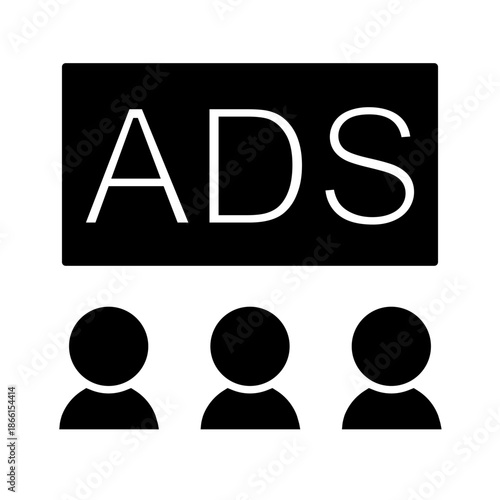 Advertising  icon vector. Ads illustration sign. commercial symbol. marketing Logo. promotion web icon.