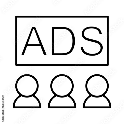 Advertising  icon vector. Ads illustration sign. commercial symbol. marketing Logo. promotion web icon.