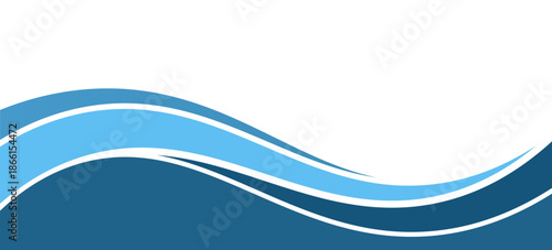 Blue curve line vector background overlap layer paper on white space for text and message design
