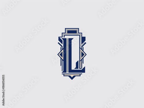 Stylized Letter L Logo Design Element.