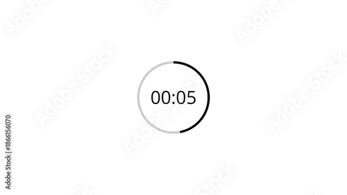 Wallpaper Mural Ten second countdown timer animation from 0 to 10 seconds on transparent background in 4k, 10 seconds circle countdown timer with alpha channel, 10sec countdown video animation Torontodigital.ca