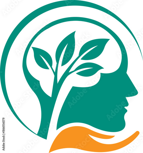 Mind Growth Profile Logo Design for Psychology, Wellness, Education and Coaching Brand