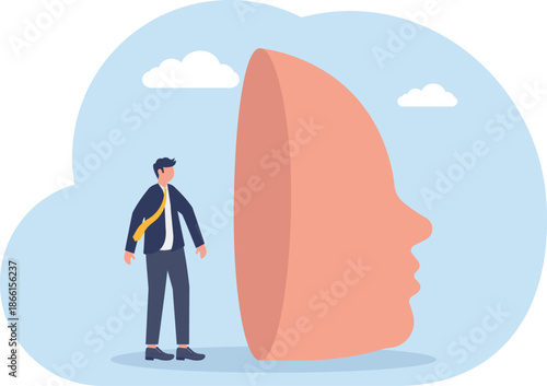 Illustrating of business activities and technology,