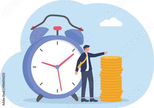 Illustrating of business activities and technology,