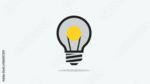 Illustration of a glowing light bulb representing an idea or innovation.