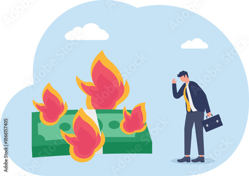 Illustrating of business activities and technology,