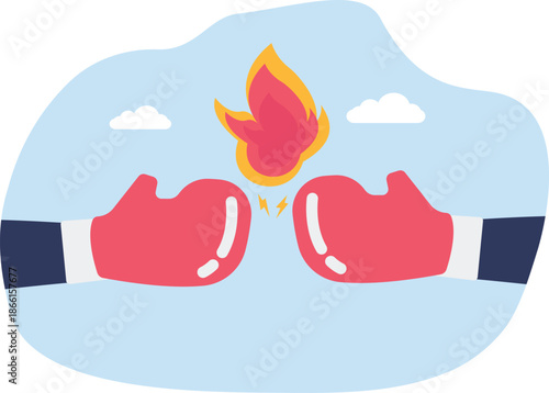 Illustrating of business activities and technology,