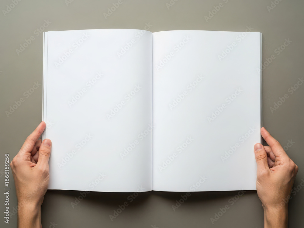 Obraz premium Open book ready for writing