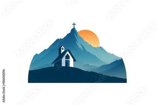 Logo for a modern church in the mountains