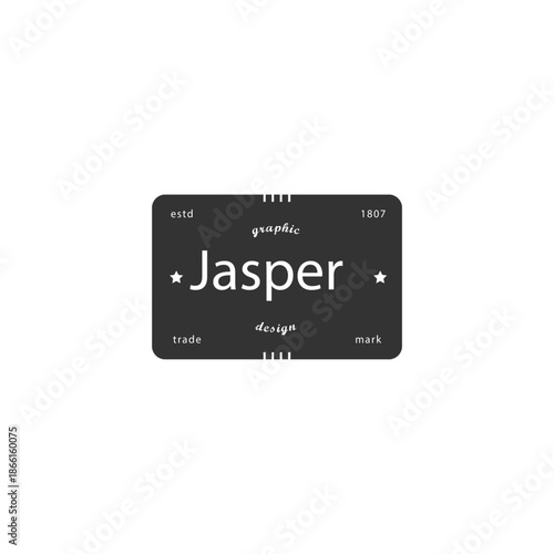 Jasper Minimalist Rectangular Label
