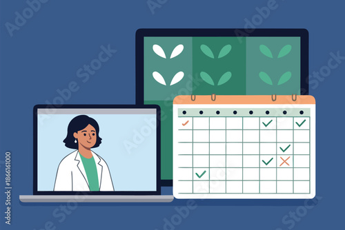 Telehealth Video Call Wellness Backg