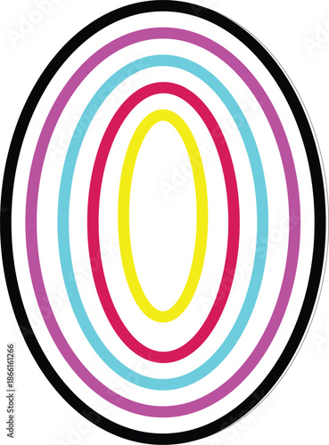 Vector Illustration of a Circle Isolated on White Background