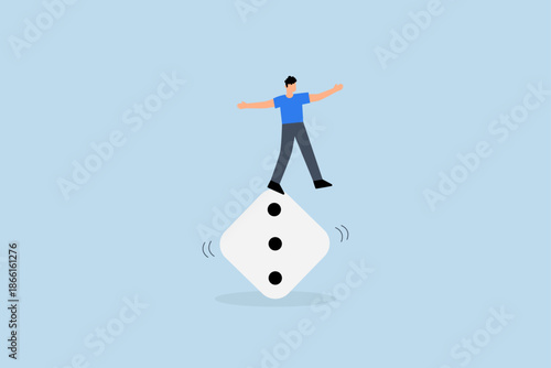 Investment risk, a rapacious investor dared to attempt to support himself while spinning unsteady dice