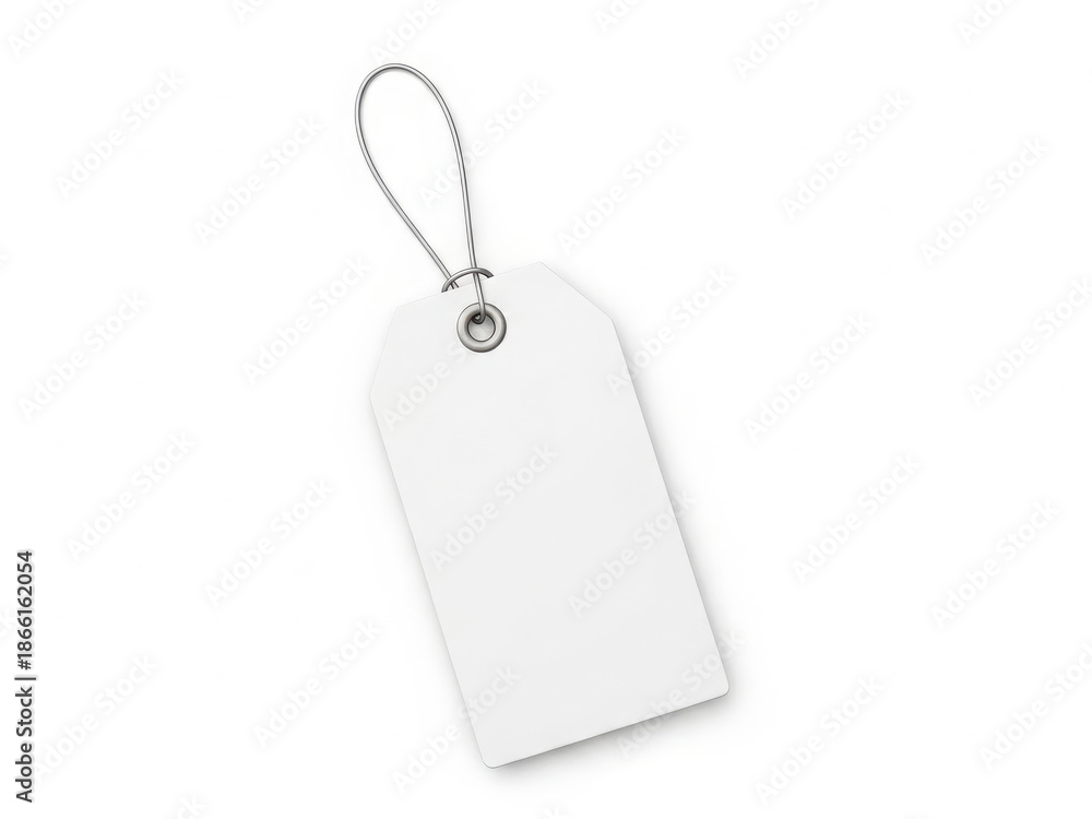 Fototapeta premium Blank price tag with string attachment