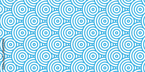 seamless pattern with blue circles textile overlapping fabric geometric element paper texture design.