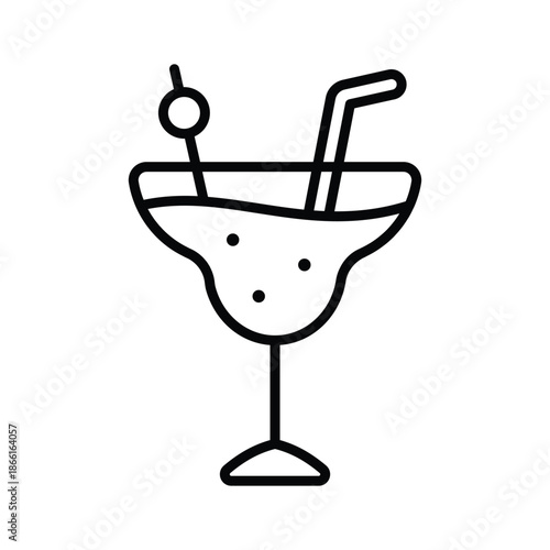 An amazing line icon of cocktail beverage