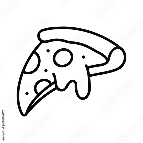 Get a glimpse of this line icon of pizza slice