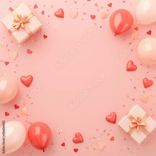 Romantic Pastel Valentine Design with Soft Gradients and Bokeh