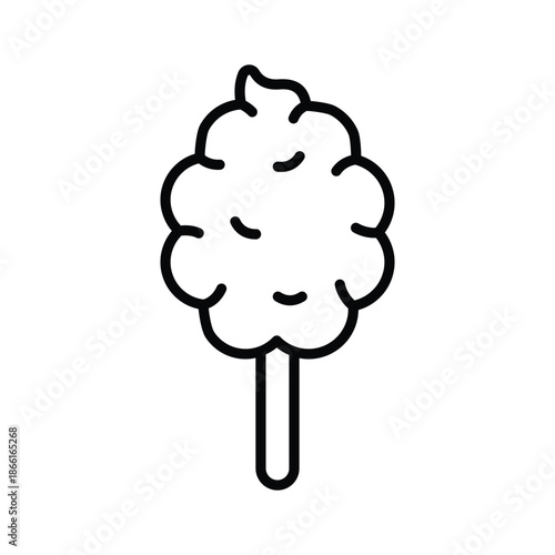 Have a look at this line icon of cotton candy, editable vector