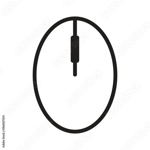 Computer Mouse Icon on white background. Computer mouse vector icon.