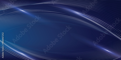 Abstract blue modern background with smooth lines. Dynamic waves. vector illustration.