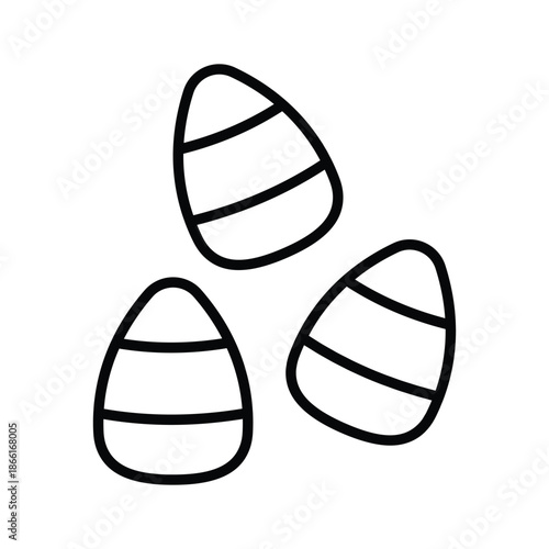 Visually engaging line icon of corn candy sweet